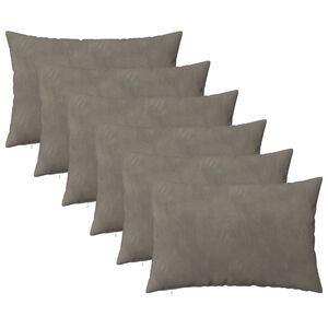 vidaXL Cushion with Pillow HEERLEN 6 pcs Light Grey Velvet