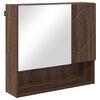 vidaXL Bathroom Furniture Set 2 pcs Brown Oak Engineered wood & Metal