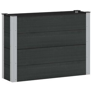 vidaXL Garden Raised Bed Black 100 x 30 x 72 cm WPC and Aluminium