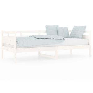 vidaXL Day Bed | White | Solid pine wood, plywood | Single