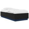 vidaXL Bed Frame with LED Black Oak 80 x 200 cm Engineered Wood