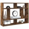 vidaXL Wall Shelf Smoked Oak 75x16x55 cm Engineered Wood