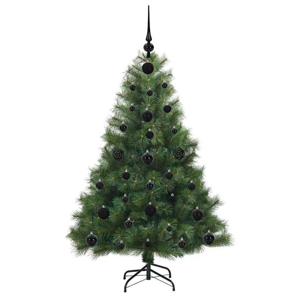 vidaXL Artificial Christmas Tree with 150 LEDs Green 120 cm PE and PVC