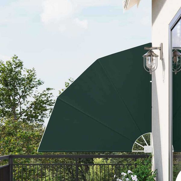vidaXL Balcony Privacy Screen Dark green 140 x 140 cm Fabric