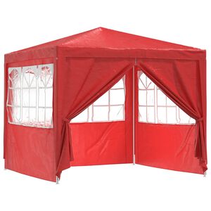 vidaXL Party Tent 250 x 250 x 240 cm Red PE and Steel
