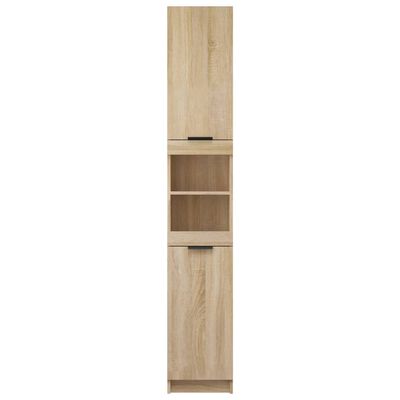 vidaXL Bathroom Cabinet Sonoma Oak 32x34x188.5 cm Engineered Wood