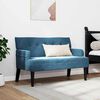 vidaXL Bench Blue 112 x 65.5 x 75 cm Velvet