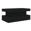 vidaXL Coffee Table with LED Lights Black Oak 90x50x40 cm