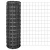 vidaXL Wire Fences PVC-coated iron Grey