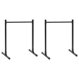 vidaXL Dip Station 2 pcs Black 55 x 90 x 104.5 cm Powder-Coated Steel
