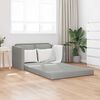 vidaXL Folding Sofa Bed Light Grey 122 x 70 x 60 cm Velvet