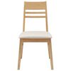 vidaXL Dining Chairs 2 pcs Natural 43 x 54 x 89 cm Solid Rubber Wood