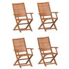 vidaXL Folding Garden Chairs 4 pcs 57x66x95 cm Solid Wood Acacia