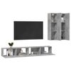 vidaXL 4 Piece TV Cabinet Set Concrete Grey Engineered Wood