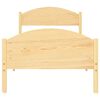 vidaXL Bed Frame without Mattress with 2 Drawers Solid Wood 90x200 cm