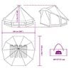 vidaXL Family Tipi Tent Folding Grey and Orange 508 x 470 x 300 cm