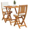 vidaXL Bistro Set 3 pcs Brown Solid acacia wood