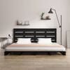 vidaXL Bed Frame without Mattress Black Solid Wood Pine Small Double