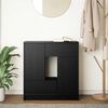 vidaXL Sideboard with Drawers and Doors Black Oak 70.5x34x74.5 cm