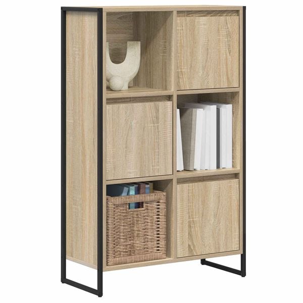 vidaXL Book Cabinet Sonoma 68 x 30 x 108.5 cm Engineered Wood