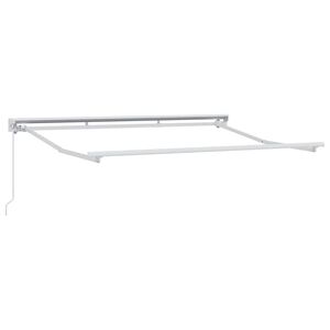 vidaXL Awning Frame Manual Adjustable White 3 x 2 m Steel