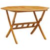 vidaXL Folding Garden Table &Oslash;110x75 cm Solid Wood Acacia