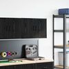 vidaXL Garage Wall Cabinet Black Engineered Wood