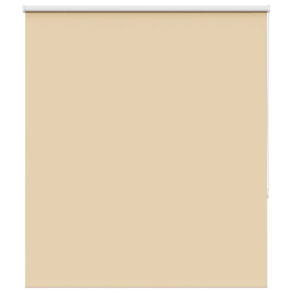 vidaXL Roller Blind Blackout Beige 120x130 cm Fabric Width 116.6 cm Polyester