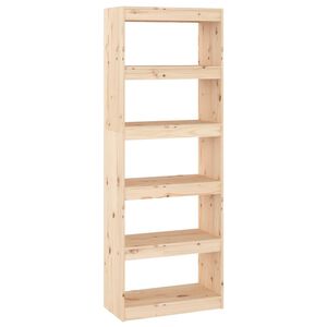 vidaXL Book Cabinet/Room Divider 60x30x167.5 cm Solid Wood Pine