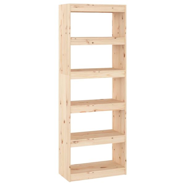 vidaXL Book Cabinet/Room Divider 60x30x167.5 cm Solid Wood Pine