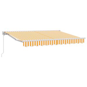 vidaXL Manual Retractable Awning Yellow 3 x 2.5 m