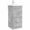 vidaXL Bathroom Vanity with Sink Concrete Grey 42 x 40 x 84.5 cm