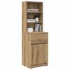 vidaXL Bedside Cabinet Artisan Oak 39x35x125 cm Engineered Wood