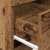 vidaXL Bedside Cabinet with 2 Drawers Old Wood 36x36x68 cm
