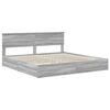 vidaXL Storage Bed Grey Sonoma 200 x 200 cm Engineered Wood