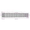 vidaXL Dog Cage with Roof and Door Grey 10x2x2 m Galvanised Steel