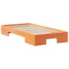 vidaXL Floor Bed Frame with Storage Brown 90 x 200 cm Solid pine wood