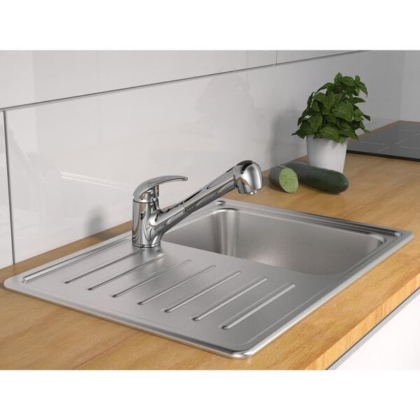 SCH&Uuml;TTE Sink Mixer with Pull-out Spray ALBATROS Chrome