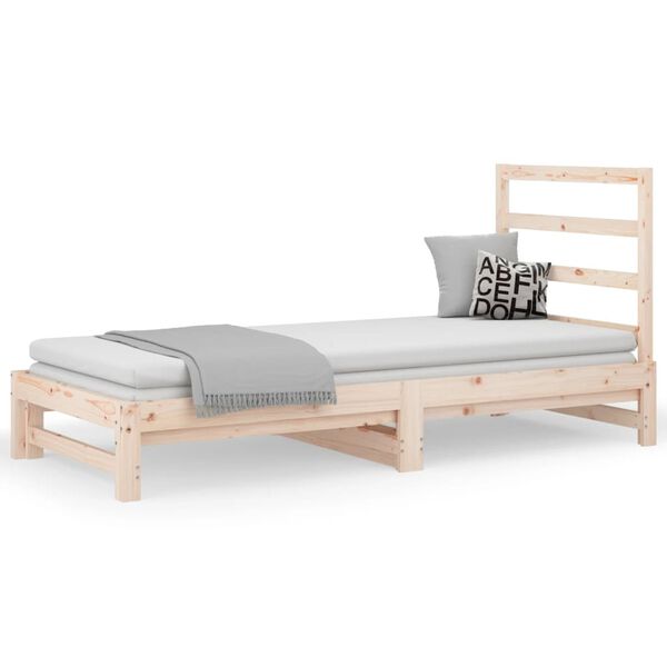 vidaXL Pull-out Day Bed without Mattress 2x(90x200) cm