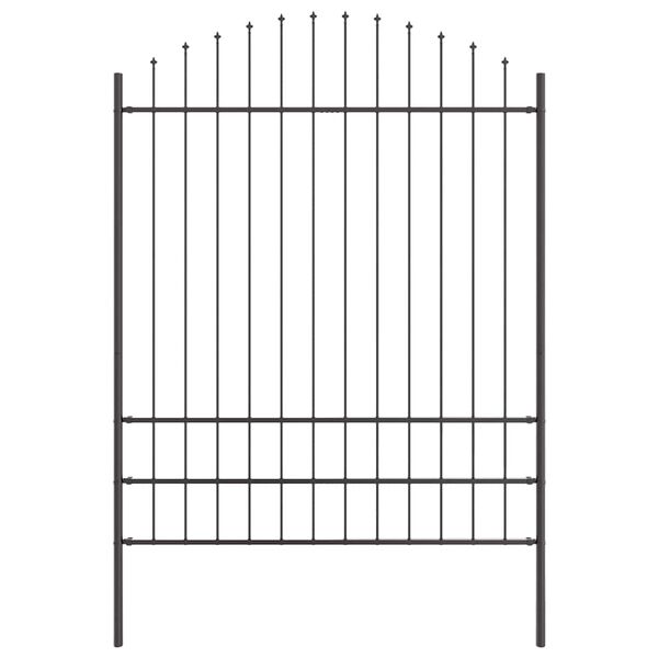vidaXL Garden Fence Grey 170 x 225 cm Powder-Coated Steel