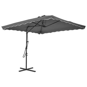 vidaXL Outdoor Parasol with Steel Pole 250x250 cm Anthracite