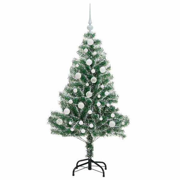 vidaXL Artificial Christmas Tree Snow Flocked with LED Light 120 cm