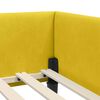 vidaXL Corner Bed Frame with Headboard Yellow 100 cm x 200 cm Velvet