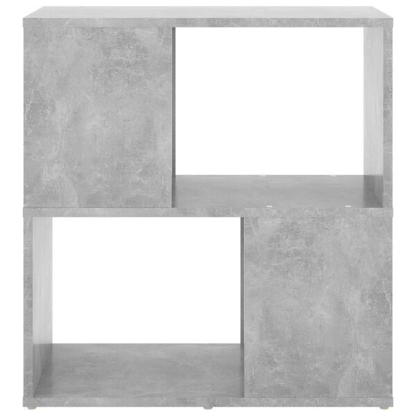 vidaXL Book Cabinet Concrete Grey 60x24x63 cm Engineered Wood