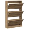 vidaXL Shoe Cabinet Artisan Oak 80 x 21 x 125.5 cm Engineered Wood