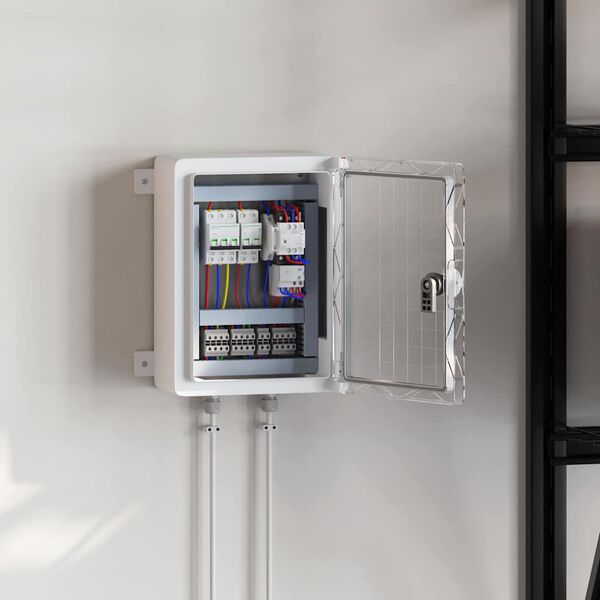 vidaXL Control Cabinet Grey 25 x 15 x 35 cm ABS Plastic