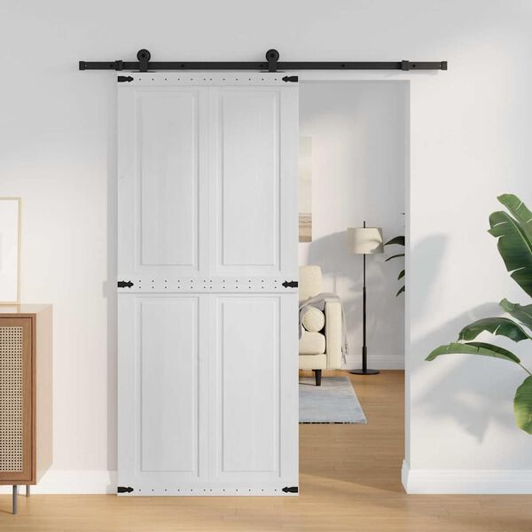 vidaXL Door Corona White 90 x 210 cm Engineered Wood