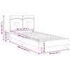vidaXL Children's Bed Frame with Headboard Pink 90 x 200 cm Fabric