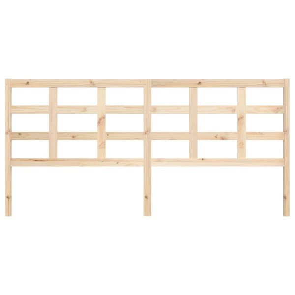 vidaXL Bed Headboard 205.5x4x100 cm Solid Wood Pine