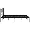 vidaXL Metal Bed Frame without Mattress with Headboard Black 160x200cm